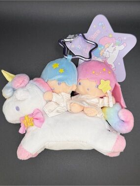 Sanrio The Twin Little Stars with Unicorn plush/keychain